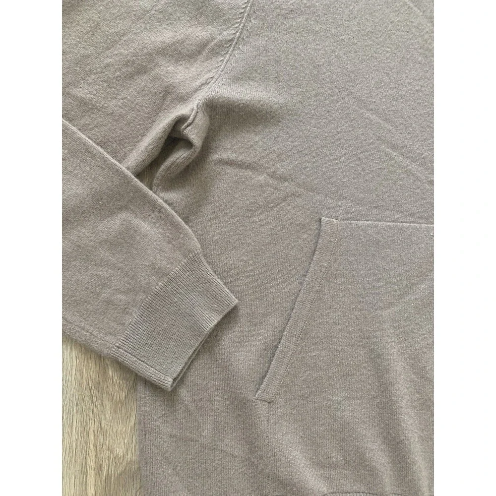 Banana Republic Mens XXL 100% Cashmere Hoodie Sweater Brown Pullover Quiet Lux